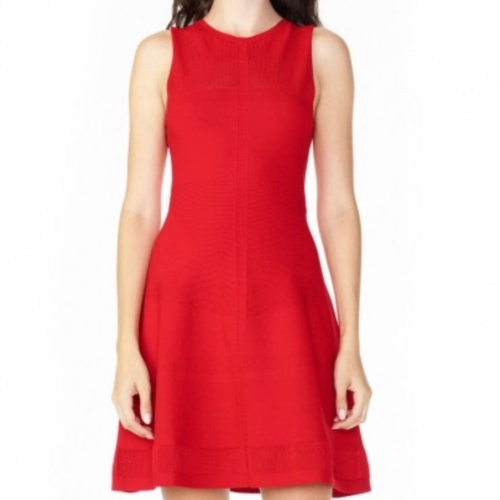 Knit fit-and-flare dress